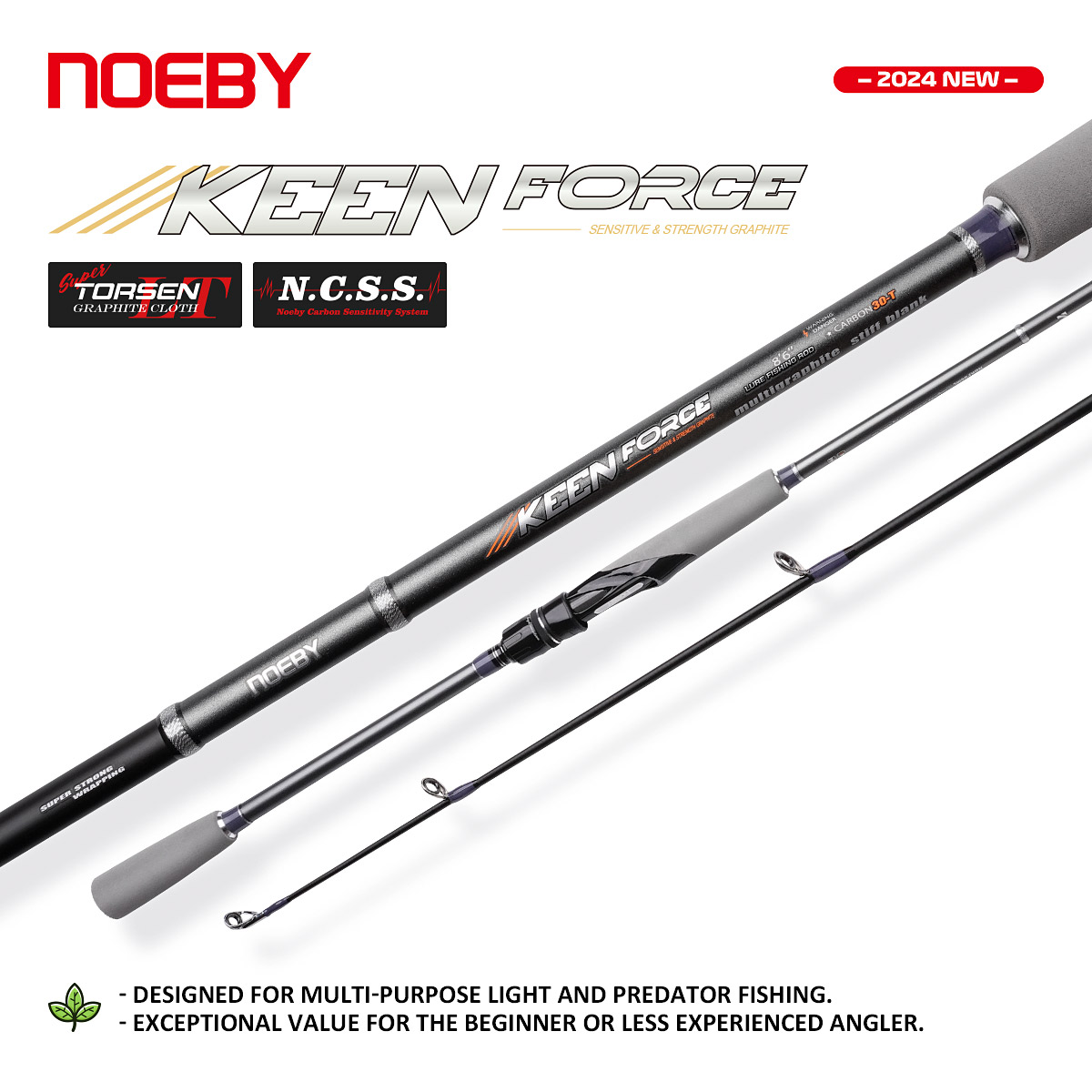Fishing Rod Surf - NOEBY ライトゲームスピニングロッド 2.04m-2.9m エギング ロックフィッシュ プレデターフィッシングロッド