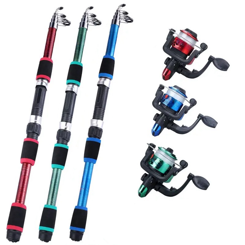 釣り竿セットフルキット伸縮式釣竿とスピニングリール餌フックト - Fishing Rod Surf のレビューと価格