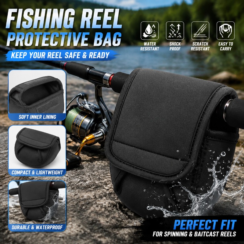 釣りリール保護カバーバッグ スピニングリールケース ポーチホ - Fishing Rod Case のレビューと価格